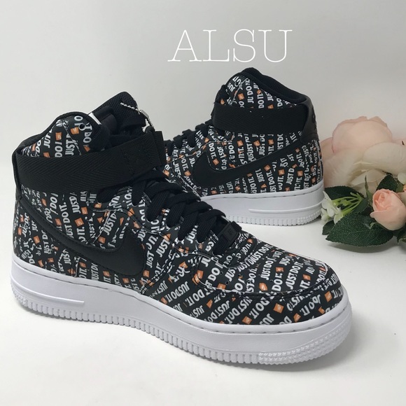 Nike Air Force 1 HI LX Black White Total Orange🍊W - Picture 6 of 8